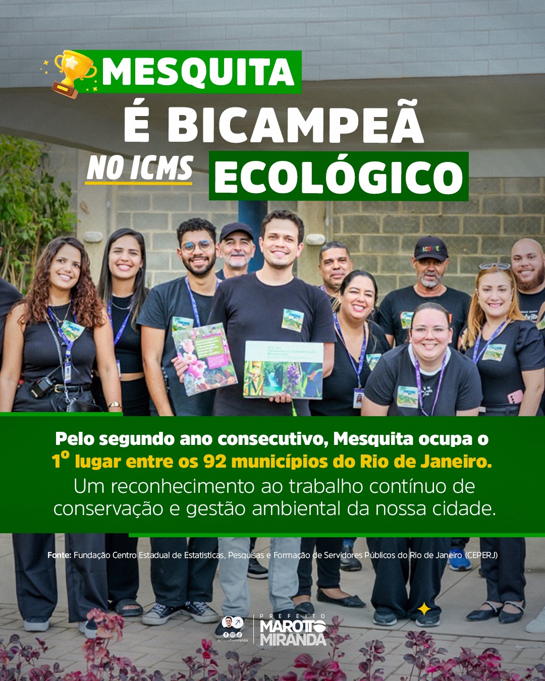 Mesquita é 1º lugar no ICMS Ecológico